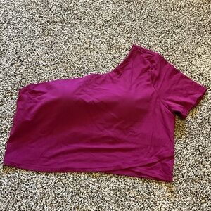 HALARA Fuchsia One-Shoulder Top